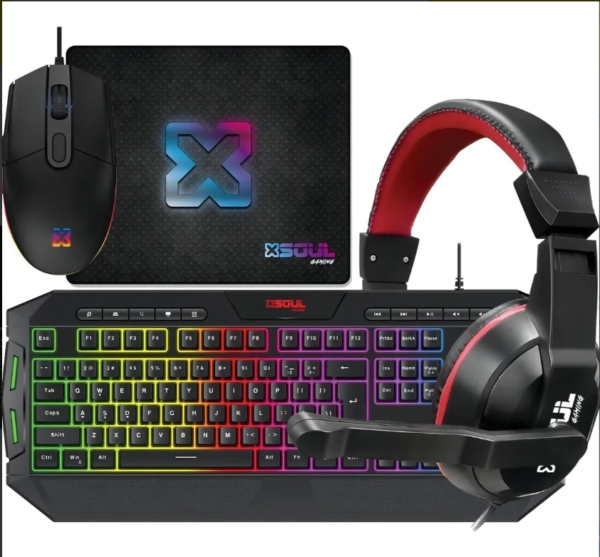 combo gamer soul 4 en 1 | teclado + mouse + auriculares + mousepad combo gamer soul 4 en 1 | teclado + mouse + auriculares + mousepad